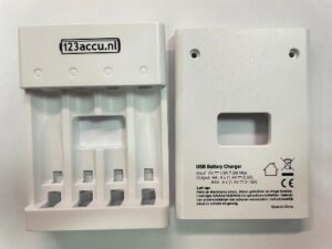 Image shows a Rechargeable Power AA and AAA Charger